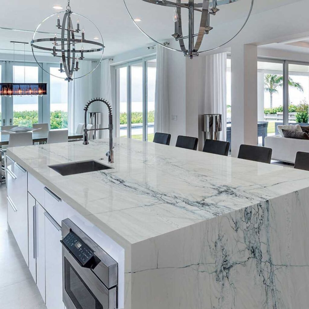 Clearwater quartzite countertops by Granite Plus