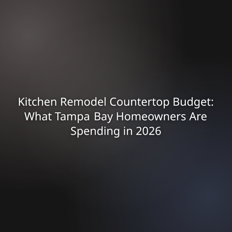 Kitchen Remodel Countertop Budget: What Tampa Bay Homeowners Are Spending in 2026