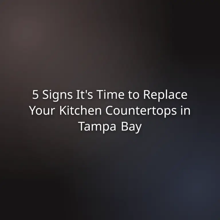 5 Signs It’s Time to Replace Your Kitchen Countertops in Tampa Bay